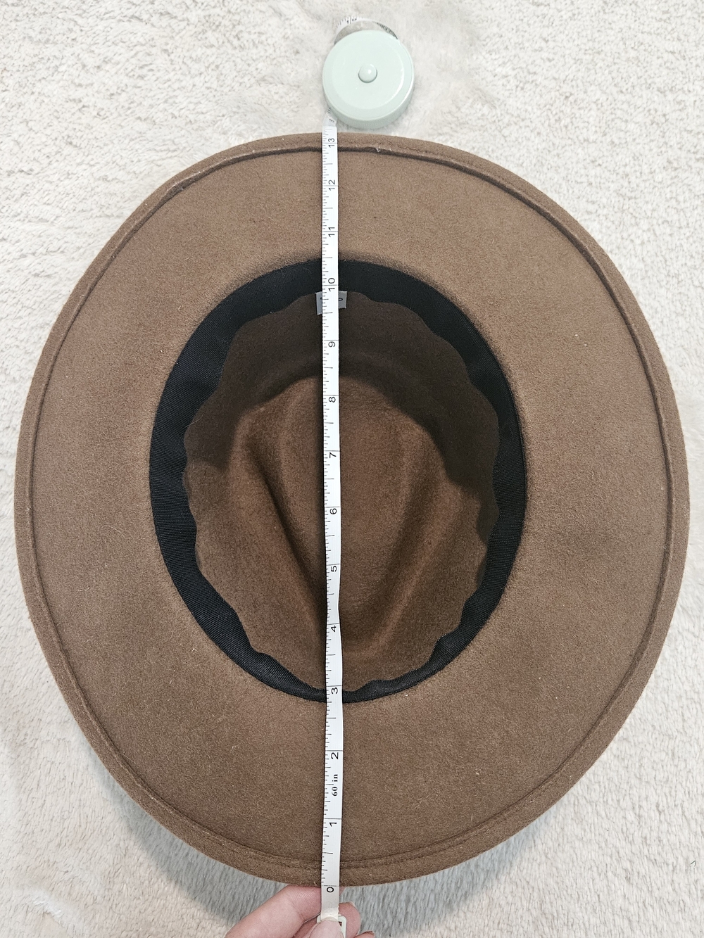ALDO Brown Felt Fedora Hat with Gold Chain Size S/M Bohemian Feminine - Picture 5 of 8